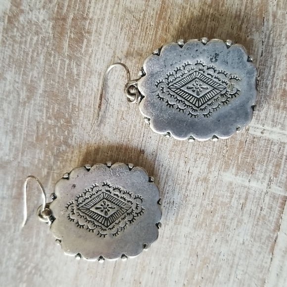 Lucky Earrings- Faux Turquoise and Corral - Picture 2 of 2